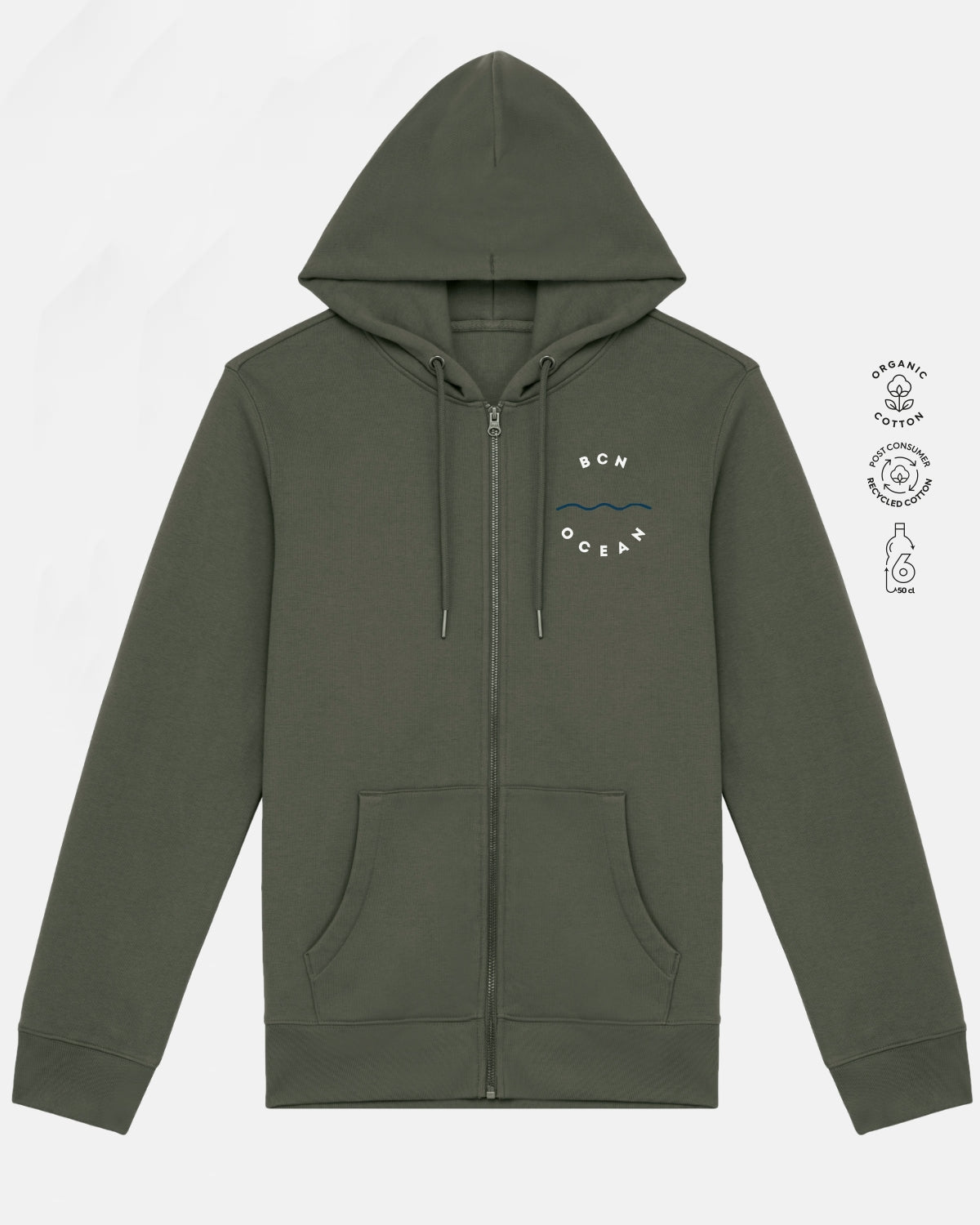 Hoodie Bcn Ocean Zip