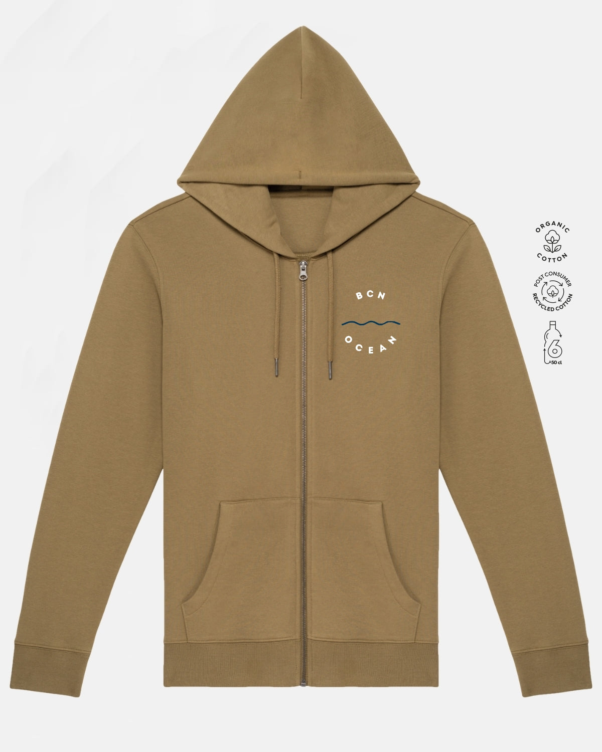 Hoodie Bcn Ocean Zip